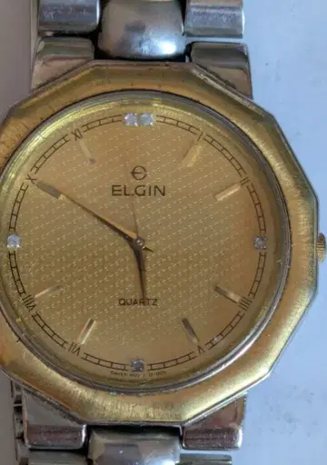 ELGIN 쿼츠 손목시계 옥타곤