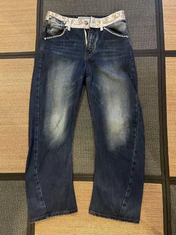 스컬프터 비즈 웨스트 데님 팬츠