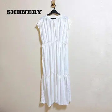 SHENERY 프렌치 슬리브 티어드 드레스