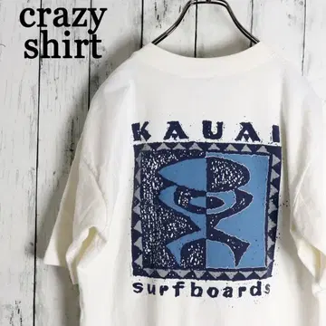 90s USA제 크레이지 셔츠 KAUAI 올드 서핑 티셔츠