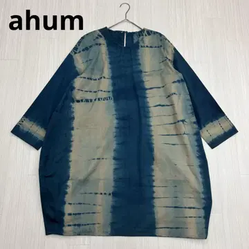 ahum 아웅 타이다이 염색 튜닉 원피스 코튼 100%