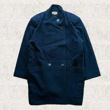 vintage ENEME 하프 코트 네이비