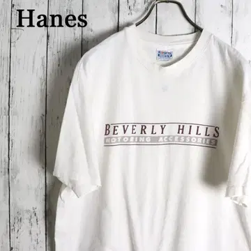 90s USA제 Hanes 리치감 비버리 힐즈 앞뒤 로고 프린트 티셔츠