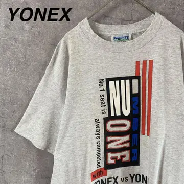 90s USA제 YONEX 그레이 티셔츠 반팔 테니스 남성용 L 사이즈