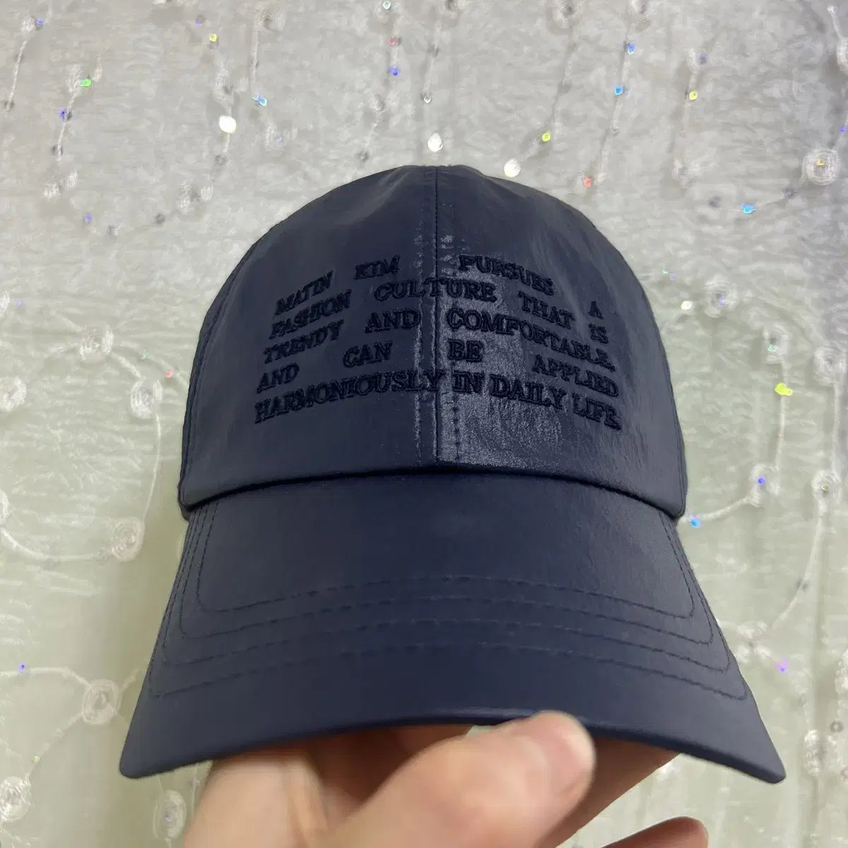 MATIN KIM | 마뗑킴 Matengkim Logo Ballcap Charcoal Grey New