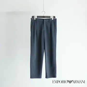 이탈리아제 엠포리오 아르마니 울 저지 1턱 슬랙스