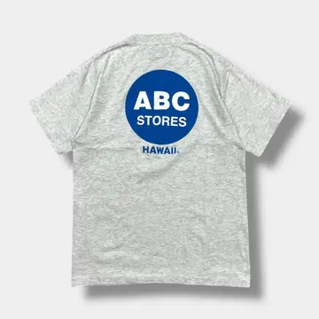 USA제 ABC STORES 반팔 티셔츠 하와이 마블링 그레이 M