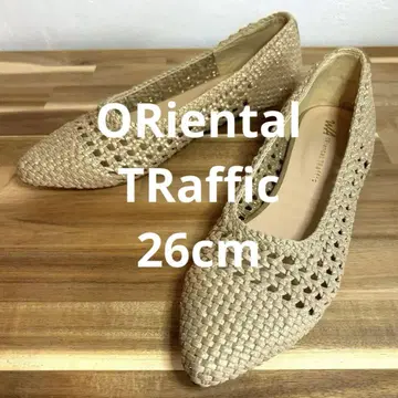 오리엔탈 트래픽 메쉬 플랫 펌프스 라메 26cm