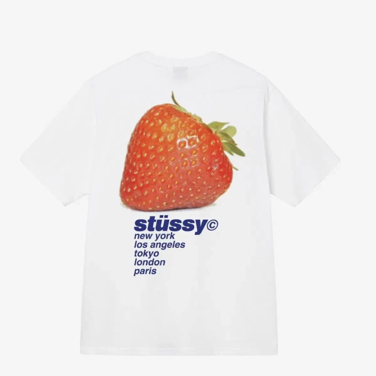 New product) Stussy Strawberry T-shirt White XL