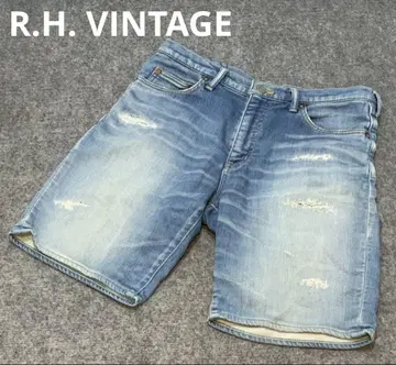 R.H.VINTAGE 론 헤르만 빈티지 맨투맨 데님 하프 팬츠