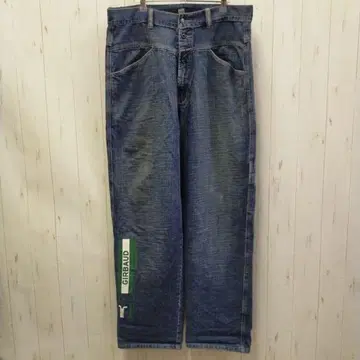 90s GIRBAUD 지르보 W36 데님 블루 배기 팬츠