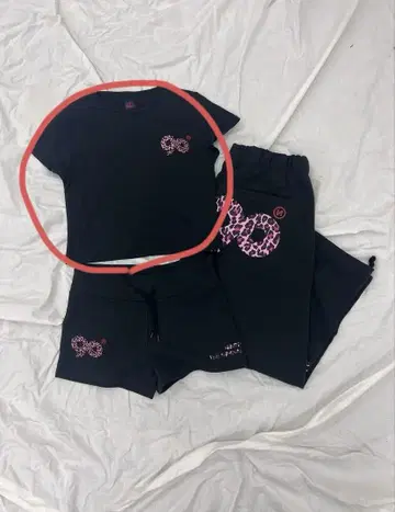 9090girl 블랙 티셔츠 상의 셋업 M 사이즈