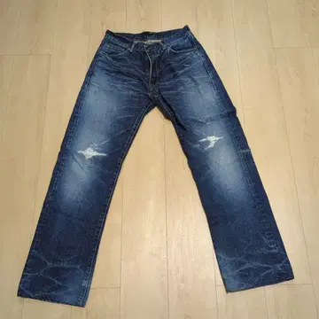 KNACKERED 402 데미지 가공 스트레이트 진 W32 L30