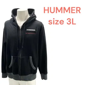 험멜 HUMMER 지퍼 후드티 블랙 블랙 남성용 size 3L