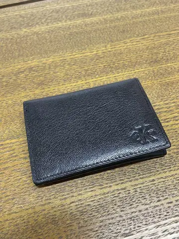 미사용품 캘빈클라인 블랙 가죽 카드 케이스 명함지갑