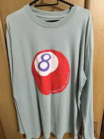 RSVP Gallery 8볼 디자인 긴팔 티셔츠