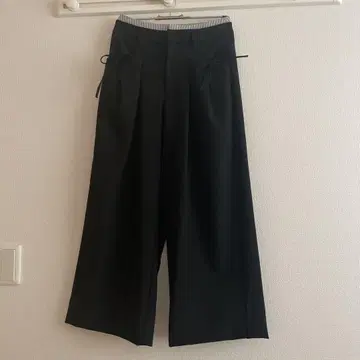 H&M 레이어드 허리 팬츠 블랙 36