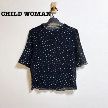 CHILD WOMAN 스트레치 시어 축구 5부 소매 보틀넥 풀오버