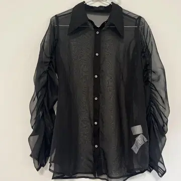 HARE 시스루 블랙 셔츠 F 사이즈