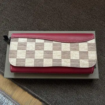VARCO REAL WOOD ICHI 장지갑 여성용 남성용 체크 패턴