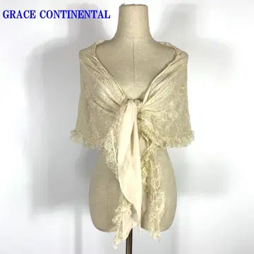 그레이스 콘티넨탈 전체 레이스 숄 베이지 C1297
