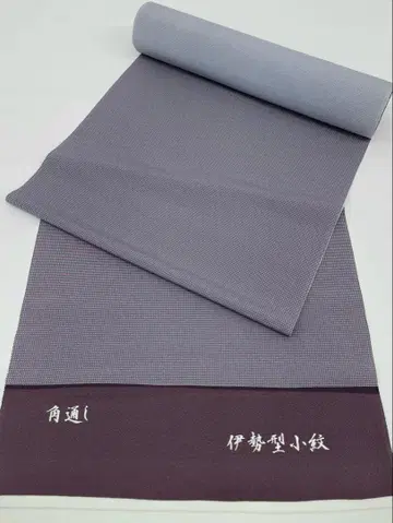 코몬 이세형 코몬 가쿠도오리 순수 실크 옷감