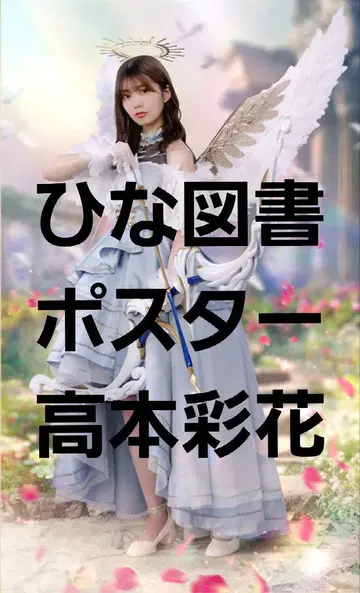 히나타자카46과 신비한 도서관 포스터 타카모토 아야카