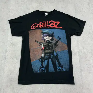 Gorillaz 고릴라즈 상의 티셔츠 밴딩 구제 의류 블랙 검정 XS