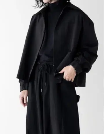 minsobi 짧은 셔츠 자켓 블랙 크롭 자켓