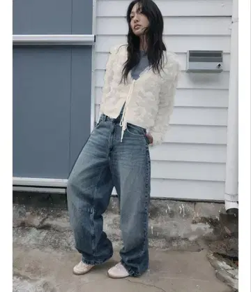 ZARA 자라 배기 벌룬 데님 미드 라이즈 데님
