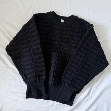 레어 CFCL FACADE KNIT TOP 블랙 상의 1 단