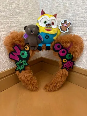 미니언즈 푹신푹신 머리띠 팀 할로윈