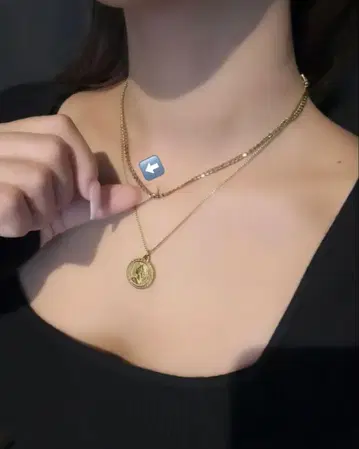 MAVIE 목걸이 키헤이 체인 목걸이 3mm 골드