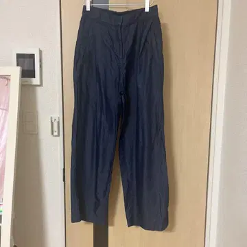 l'armoire de luxe 네이비 와이드 팬츠