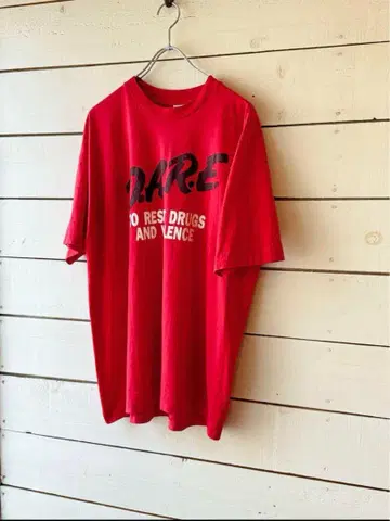 90년대 프룻 오브 더 룸 D.A.R.E 빈티지 티셔츠 구제 의류