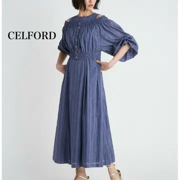CELFORD 네이비 스트라이프 원피스 셀포드