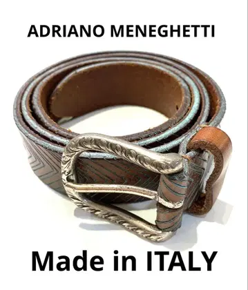 ADRIANO MENEGHETTI 이탈리아제 가죽 벨트