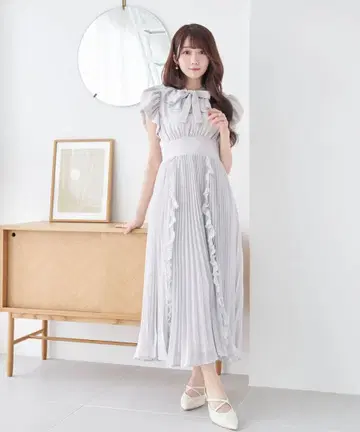 로제뮤즈 쉬폰 플리츠 드레스