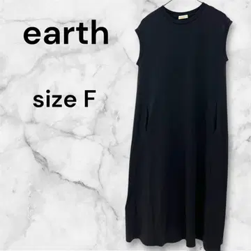earth 슬리브리스 원피스 롱 원피스 평상복 캐주얼