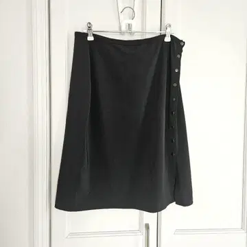 agnes b. * 스냅 버튼 스커트 블랙
