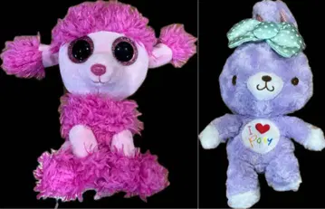 PatyBear 보라색 토끼 봉제 인형