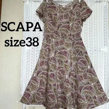 스카파 SCAPA 린넨 100 리버티 원피스 사이즈 38