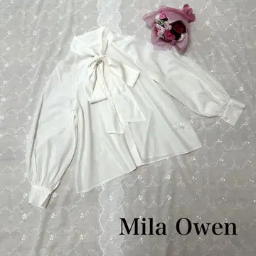 Mila Owen 보타이 장식 긴팔 블라우스 S Mila Owen