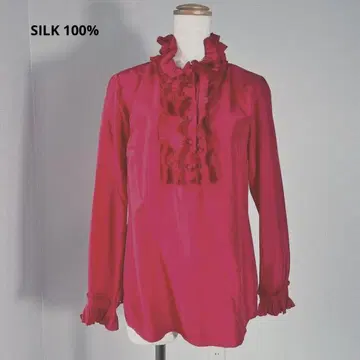 프릴 하이넥 실크 긴팔 셔츠 블라우스 상의 Y704