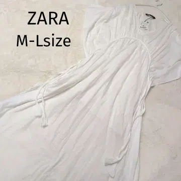 자라 ZARA 에스닉 미사용 롱 원피스 화이트 개더