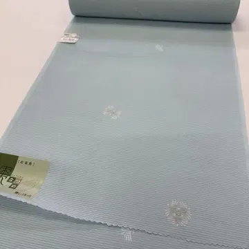새상품 토레이 실크 여름 명주 코몬 옷감 카나미 나츠마츠 스카이블루