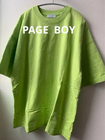 PAGE BOY 라임 그린 반팔 티셔츠