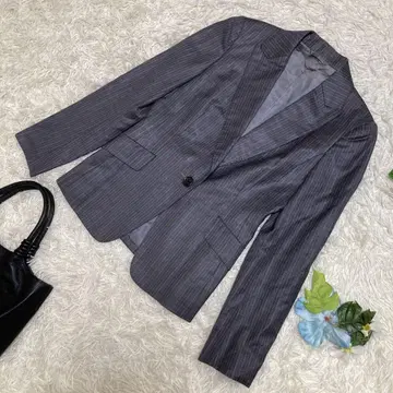 컨디션 최상 유나이티드 애로우즈 테일러드 자켓 그레이 스트라이프 36 S
