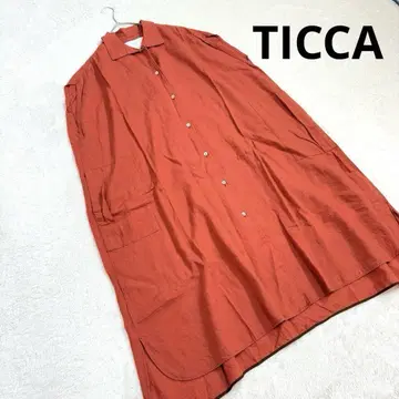 TICCA 린넨 100% 소메로스 별주 프렌치 슬리브 원피스 티카