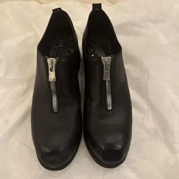 GUIDI 프론트 지퍼 디자인 호스 가죽 부츠